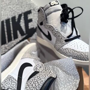 Nike Air High-Top Sneakers - Black, White, and Gray
